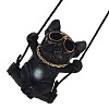 Cute Resin Swinging Bulldog Pendant Decorations HJEW-A010-01C-2