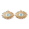Rack Plating Brass Micro Pave Cubic Zirconia Pendants KK-H486-24G-05-1