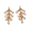 Brass Micro Pave Cubic Zirconia Pendants KK-F901-01F-G-1