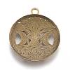 Tibetan Style Hollow Alloy Pendants TIBEP-F075-01AB-RS-2