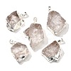 Raw Rough Natural Dyed Quartz Crystal Pendants G-G895-05S-01-1