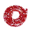 Electroplate Opaque Glass Beads Strands EGLA-Q139-01A-C10-2