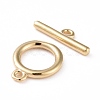 Eco-friendly Brass Toggle Clasps KK-D082-14G-2