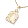 Clear Cubic Zirconia Religion Pendant Necklace NJEW-F307-01D-3
