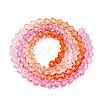 Gradient Color Baking Paint Glass Bead Strands DGLA-A039-T4mm-A04-2