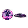 Half Round/Dome Tree Pattern Glass Flatback Cabochons for DIY Projects LS-GGLA-Q037-25mm-M28-07-4