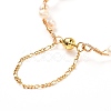 Natural Pearl Braided Bangle for Girl Women BJEW-JB06830-01-5