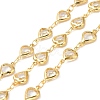 Heart Handmade Brass Glass Link Chains CHC-M024-04G-03-1
