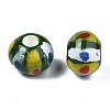 Handmade Porcelain European Beads PORC-S504-002-3
