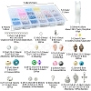 DIY Summer Glass & Synthetic Magnesite & Shell Bangle Making Kits DIY-FS0007-91-4