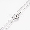 Brass Real Platinum Plated Cable Chains Pendant Necklaces NJEW-JN02259-05-4