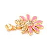 Real 18K Gold Plated Brass Micro Pave Cubic Zirconia Pendants ZIRC-L100-087G-04-4