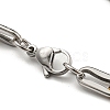 Ion Plating(IP) Two Tone 201 Stainless Steel Oval Link Chain Bracelet BJEW-B078-04GP-3