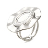Anti-Tarnish 304 Stainless Steel Ring Components STAS-U031-03P-1