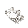 304 Stainless Steel Pendant Cabochon Settings STAS-E545-04F-P-2