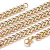304 Stainless Steel Cuban Link Chain Necklaces NJEW-L159-02A-G-2