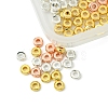 3 Colors Brass Flat Round Spacer Beads KK-FS0001-36-3