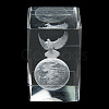 3D Laser Engraving Animal Glass Figurine DJEW-R013-01A-3
