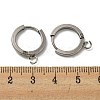Tarnish Resistant 201 Stainless Steel Huggie Hoop Earrings Findings STAS-A167-01G-P-3