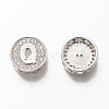 Platinum Plated Brass Micro Pave Cubic Zirconia Multi-Strand Links KK-P191-01Q-P-2