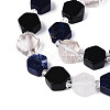 Natural Obsidian & Sodalite & Quartz Crystal Beads Strands G-N358-03A-02-4