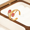 304 Stainless Steel Enamel Cuff Open Rings WG485A3-01-1