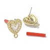 Alloy Crystal Rhinestone Stud Earring Findings EJEW-WH0009-07LG-2