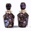 Assembled Synthetic Bronzite and Imperial Jasper Openable Perfume Bottle Pendants G-S366-058D-4