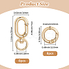 8Pcs Alloy Spring Gate Rings FIND-BBC0004-68-2