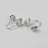 Brass Clip-on Earring Converters Findings KK-WH0062-204B-P-2