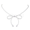 Bowknot 304 Stainless Steel Necklaces NJEW-JN04670-01-3