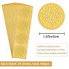 Plastic Self Adhesive Gold Foil Embossed Stickers DIY-WH0211-230-2