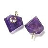 Natural Amethyst Faceted Pendants G-F819-03G-04-2