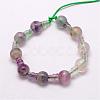 Natural Fluorite 3-Hole Guru Bead Strands G-K149-12-1