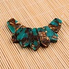 Assembled Dyed Synthetic Imperial Jasper and Bronzite Pendants G-E327-01D-2