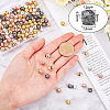 150Pcs 5 Colors Electroplated Natural Lava Rock Beads Strands G-OC0001-95-2