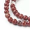 Natural Red Jasper Beads Strands G-F348-02-6mm-3