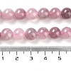 Natural Old Rose Madagascar Rose Quartz Beads Strands G-B076-A01-02-5