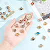 32Pcs 8 Colors Glass Connector Charms GLAA-AR0001-31-3