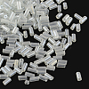 Pearlized Glass Bugle Beads SEED-R010-101-1