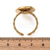 Flower 304 Stainless Steel Cuff Ring Components STAS-P454-05E-G-3