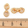 925 Sterling Silver Micro Pave Clear Cubic Zirconia Fold Over Clasps STER-U001-10G-3