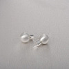 Round Ball Drawbench Brass Ear False Plugs for Women LS-EJEW-G391-24D-S-1