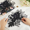 2Pcs Polyester Paillette Embroidered Cloth Sew on Patches PATC-CY0001-01B-3