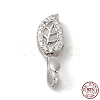 Rhodium Plated 925 Sterling Silver Ice Pick Pinch Bails STER-NH0001-24P-1