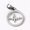 Non-Tarnish 304 Stainless Steel Pendants STAS-I127-064P-1