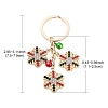 Christmas Snowflake Alloy Rhinestone Keychain KEYC-YW00108-01-3