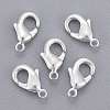 Silver Color Plated Brass Lobster Claw Clasps X-KK-901-S-NF-2