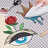 2Pcs 2 Style Iron on/Sew on Sequin Cloth Patches PATC-CA0001-07-3