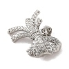 Brass Micro Pave Clear Cubic Zirconia Pendants FIND-Z041-01P-2